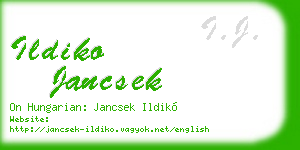 ildiko jancsek business card
