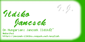 ildiko jancsek business card